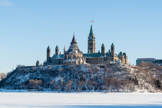 Parliament Hill in Ottawa, Canada.